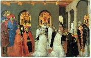 Stefano di Giovanni Sassetta Miracle of the sacrament oil on canvas